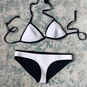 Triangl Swimwear Black and White Bikini Minimalist Design
